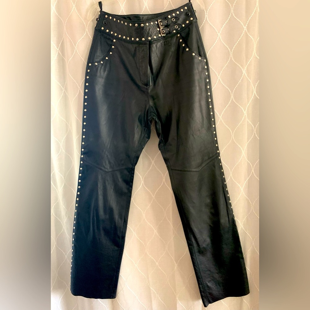 Harley Davidson Genuine Leather Riding pants Size 12,